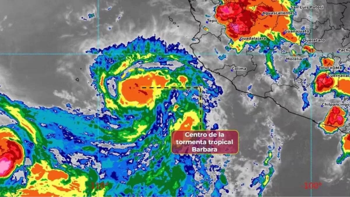 “Bárbara” se debilita a tormenta tropical