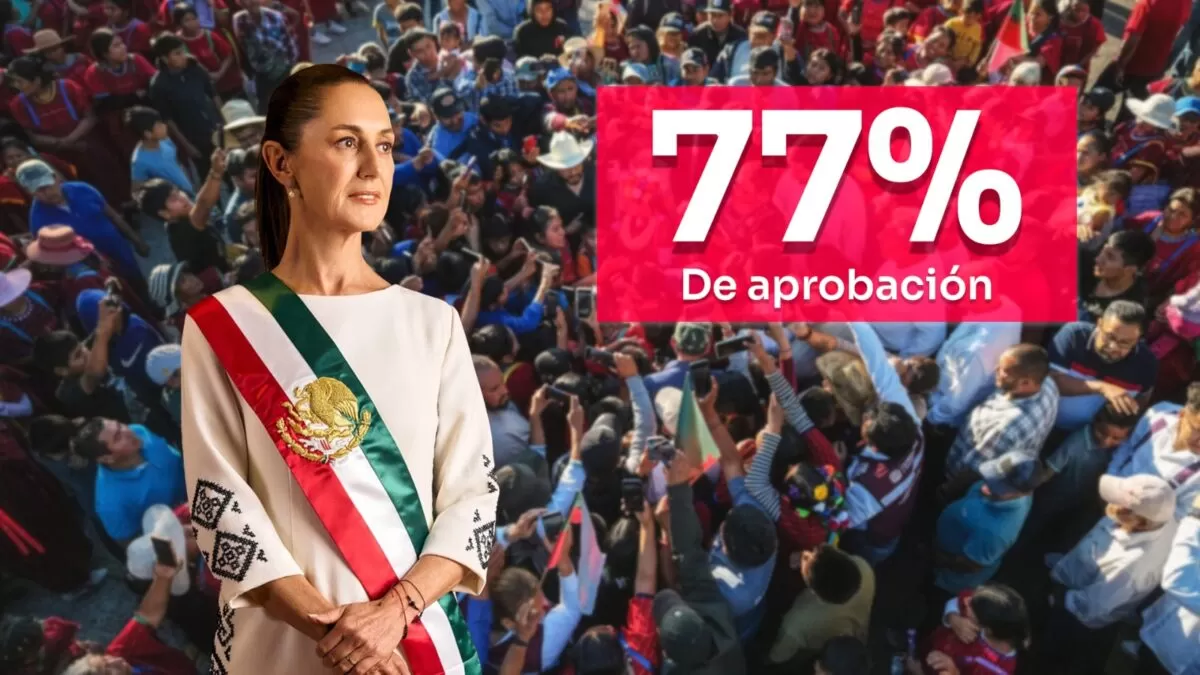 Sheinbaum mantiene alta aprobación: 77% avala su gobierno, según encuesta nacional