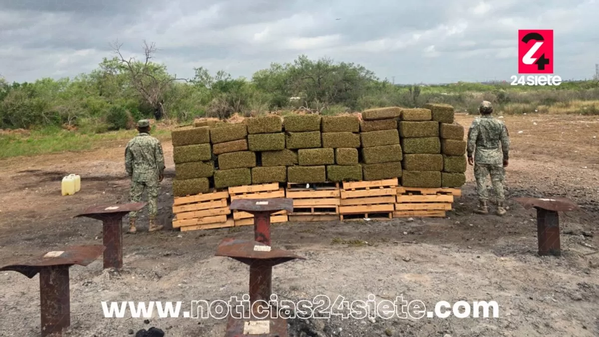 FGR incinera más de una tonelada de droga en Reynosa