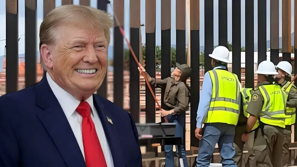 Trump ordena pintar de negro el muro fronterizo para elevar su temperatura 