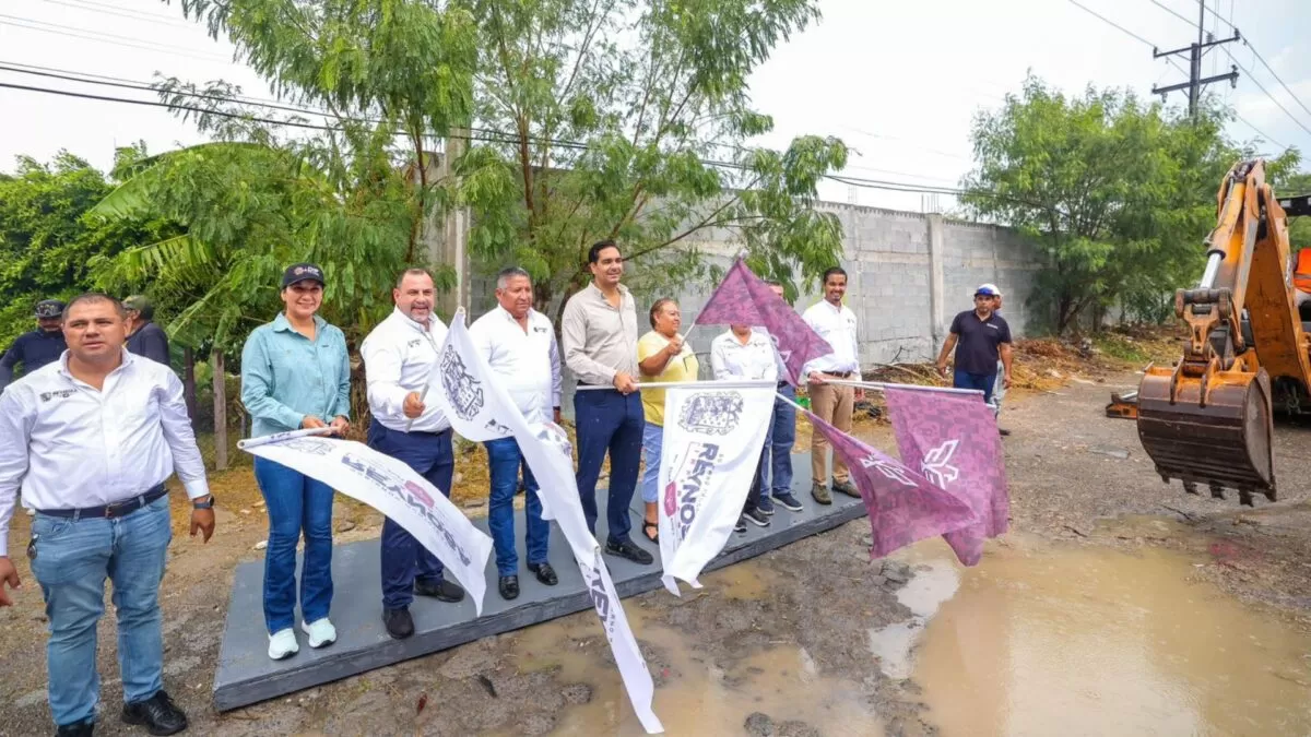 Rehabilita Gobierno de Carlos Peña drenaje en Fraccionamiento Reynosa y Almaguer