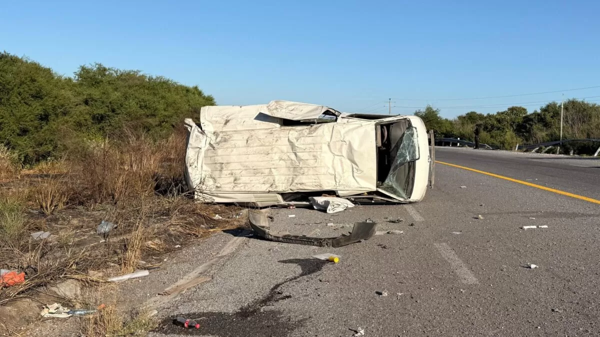 Dos lesionados y cierre vial en la Carretera 180 en Cruillas, Tamaulipas