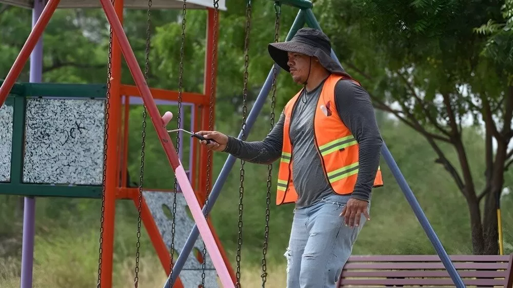 Rehabilitan área verde en Lomas de Santander, Ciudad Victoria