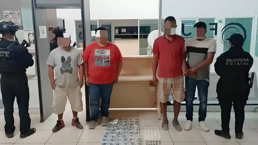 Detienen a cuatro hombres con posesión de drogas en Reynosa