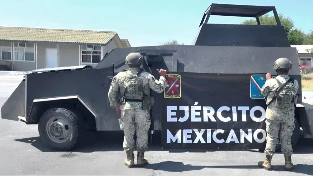 Aseguran vehículo “monstruo” en Miguel Alemán, Tamaulipas