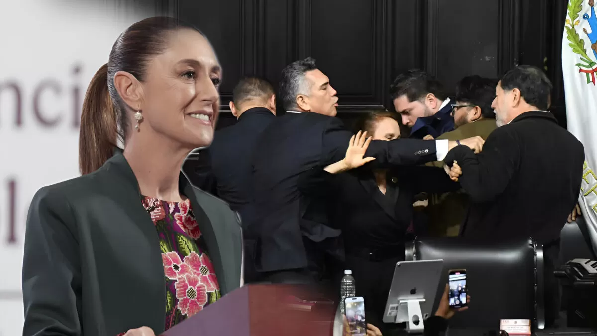 “Una muestra de lo que es el PRIAN”: Sheinbaum tras pelea en el Congreso
