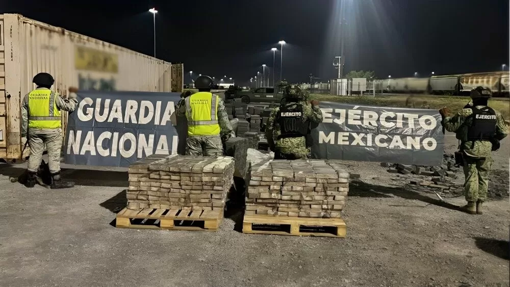 Aseguran 530 kilos de metanfetamina ocultos entre bloques de concreto en Nuevo Laredo