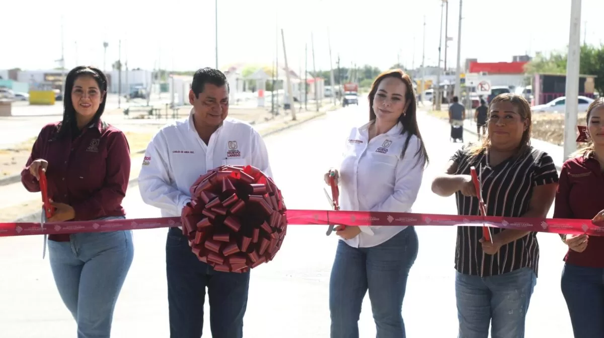 Entrega Carmen Lilia dos obras viales al poniente de Nuevo Laredo; Se invirtieron 6.6 MDP