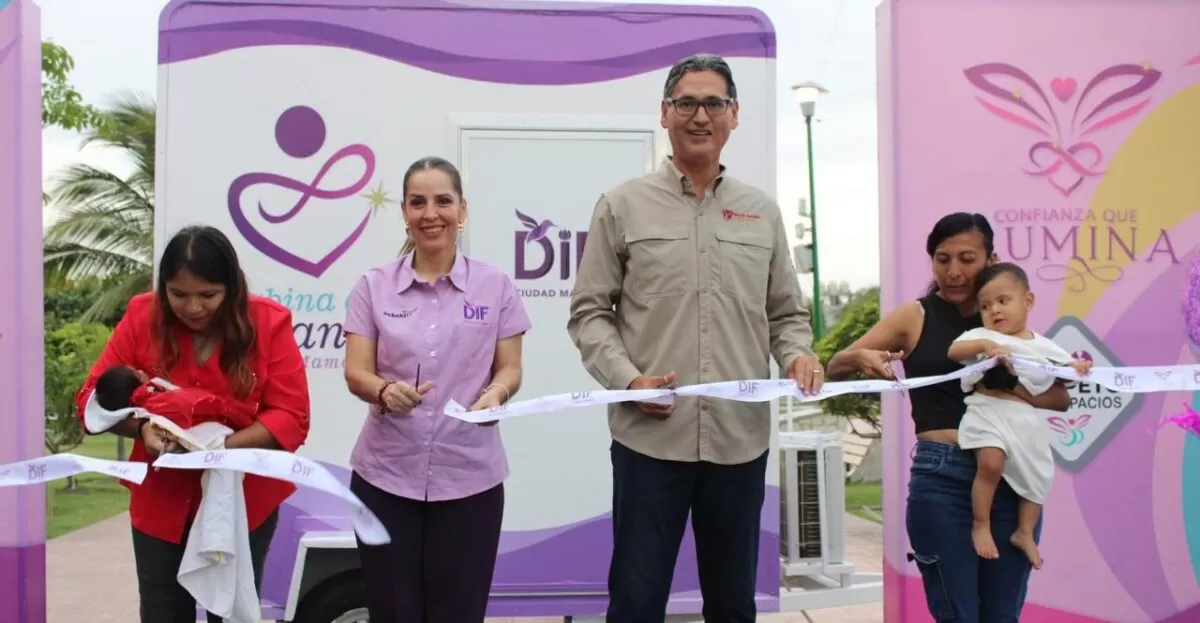 Dunia y Erasmo inauguran primera Cabina de Lactancia Materna en Madero