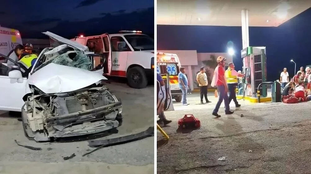 Tráiler choca contra auto en Tamaulipas; mueren bebé y un adulto