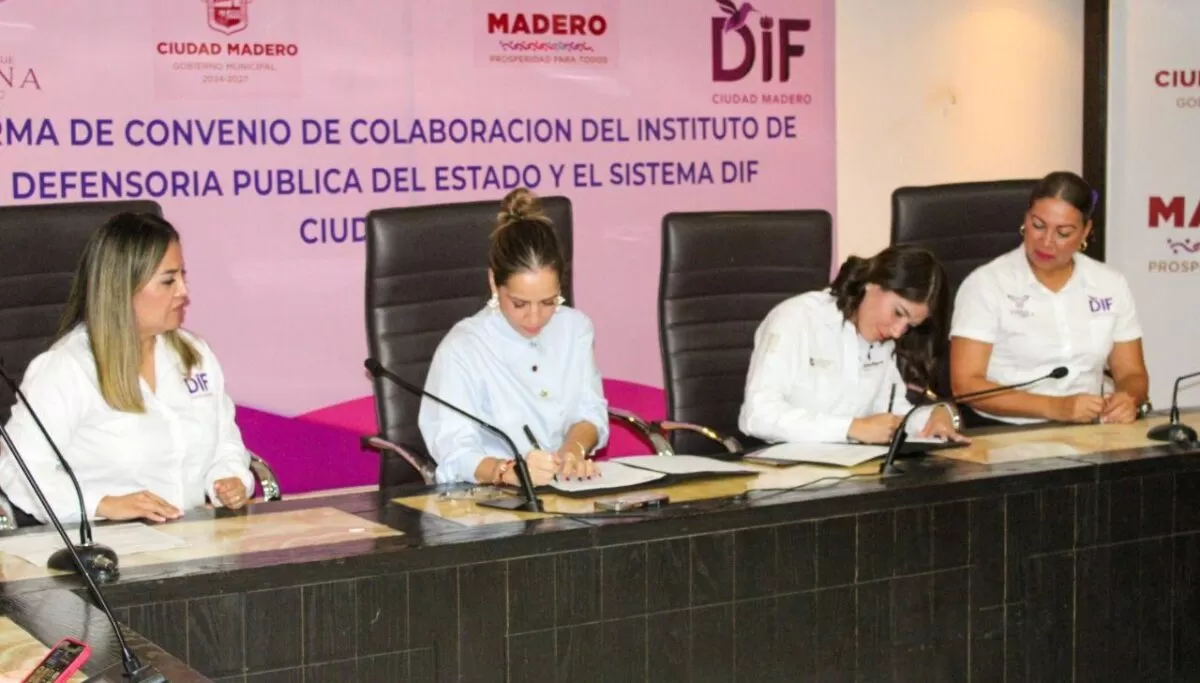 Firma convenio Instituto de Defensoría Pública del Estado de Tamaulipas con DIF Madero para garantizar atención jurídica gratuita