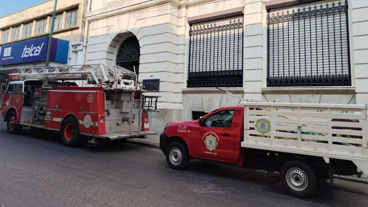Conato de incendio alarma a edificio del centro de Tampico