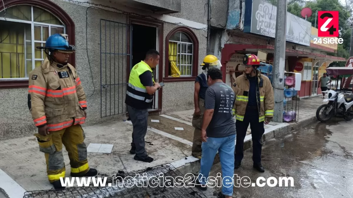 Mujer con crisis nerviosa tras incendio en Ciudad Madero