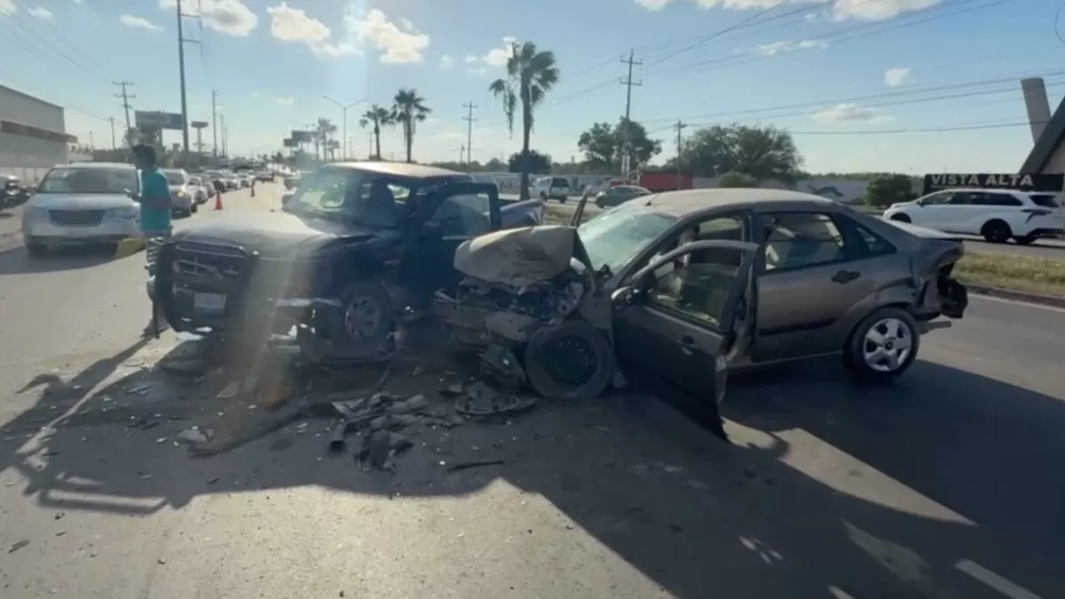 Carambola en carretera deja cuatro lesionados en Reynosa