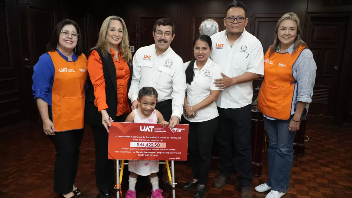 UAT recauda más de 44 mil pesos para apoyar a la pequeña Natalia