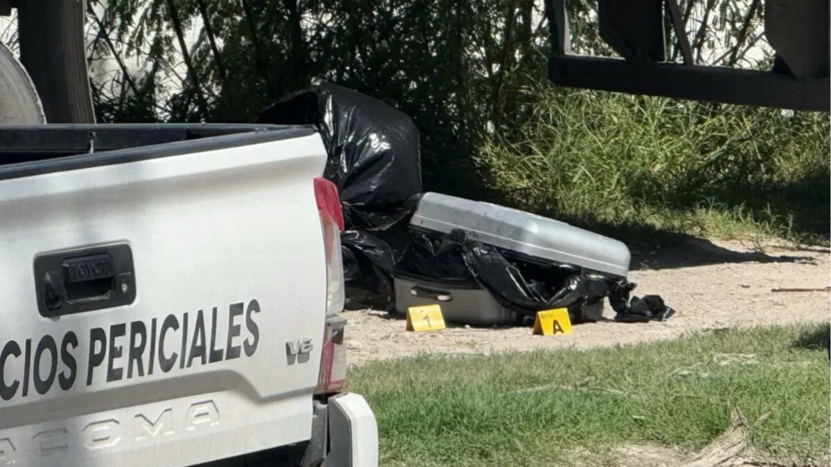 Hallan restos humanos en maleta abandonada en Reynosa