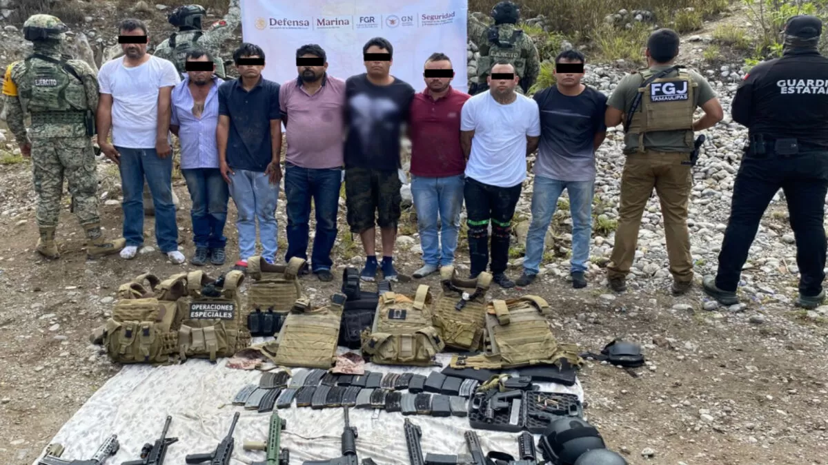 Operativo en Tula y Reynosa deja 8 detenidos y arsenal asegurado