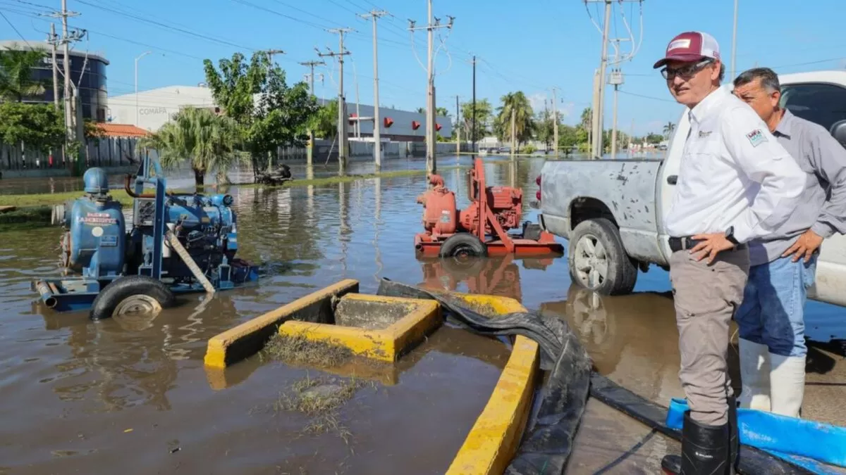 Erasmo ordena instalar siete bombas para agilizar desfogue en zonas afectadas
