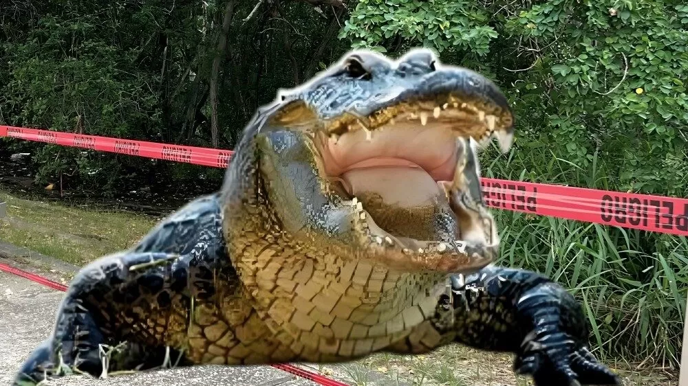 Acordonan Laguna del Carpintero para evitar incidentes con cocodrilos