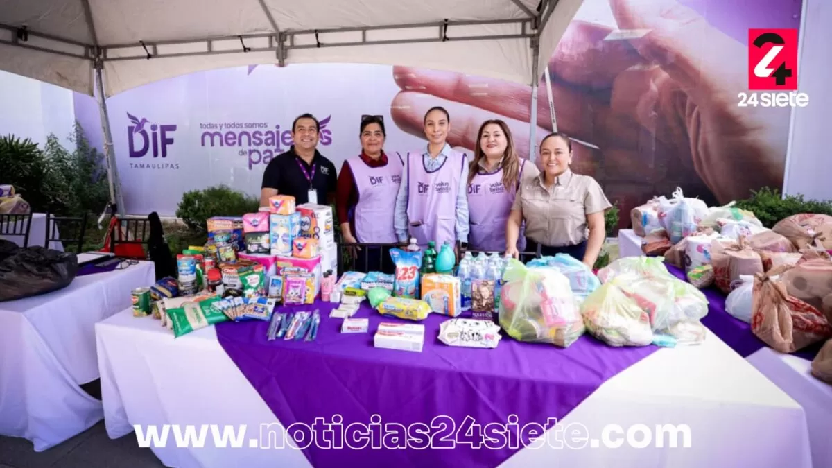 DIF Tamaulipas recolecta alimentos e insumos para damnificados