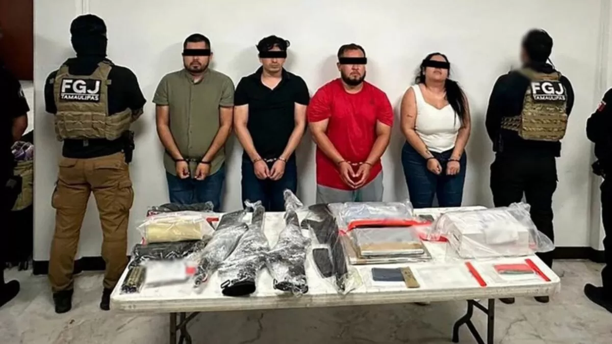 Detienen a cuatro por tráfico de armas y drogas en Tamaulipas