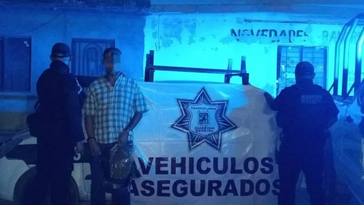 Arrestan taxista con kilo de marihuana en Reynosa