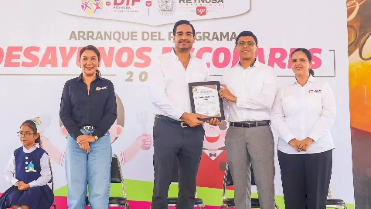Inaugura Carlos Peña Ortiz el programa Desayunos Escolares 2025 en la primaria Benito Juárez