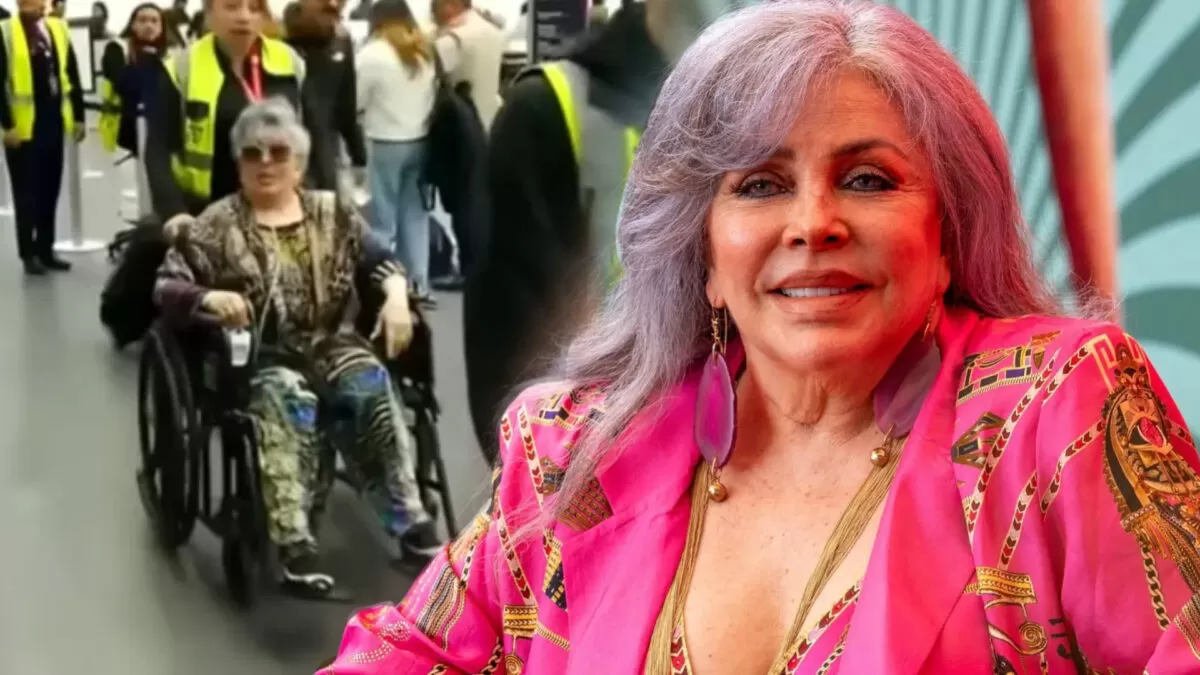 Verónica Castro reaparece en silla de ruedas y usando oxígeno