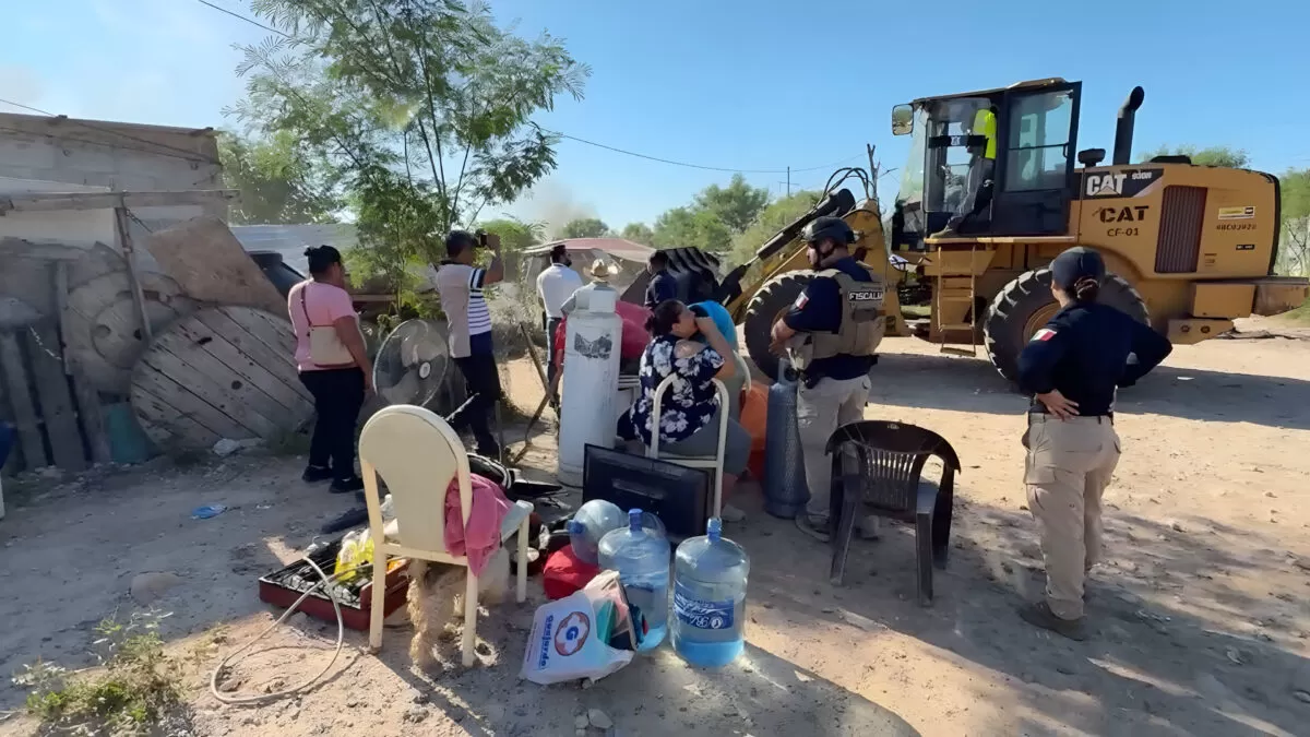 Desalojan a familias de la colonia 23 de Marzo en Reynosa