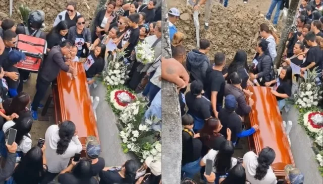 Repartidor cae en una tumba mientras entregaba flores en un funeral