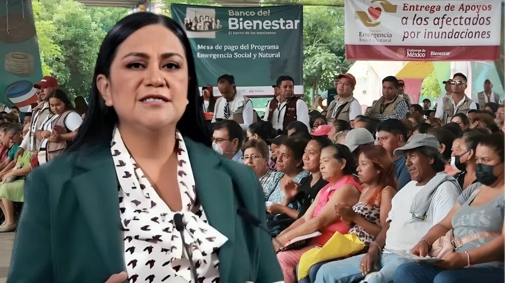 Ariadna Montiel reporta inversión de 7.4 mdp en apoyos para afectados por lluvias