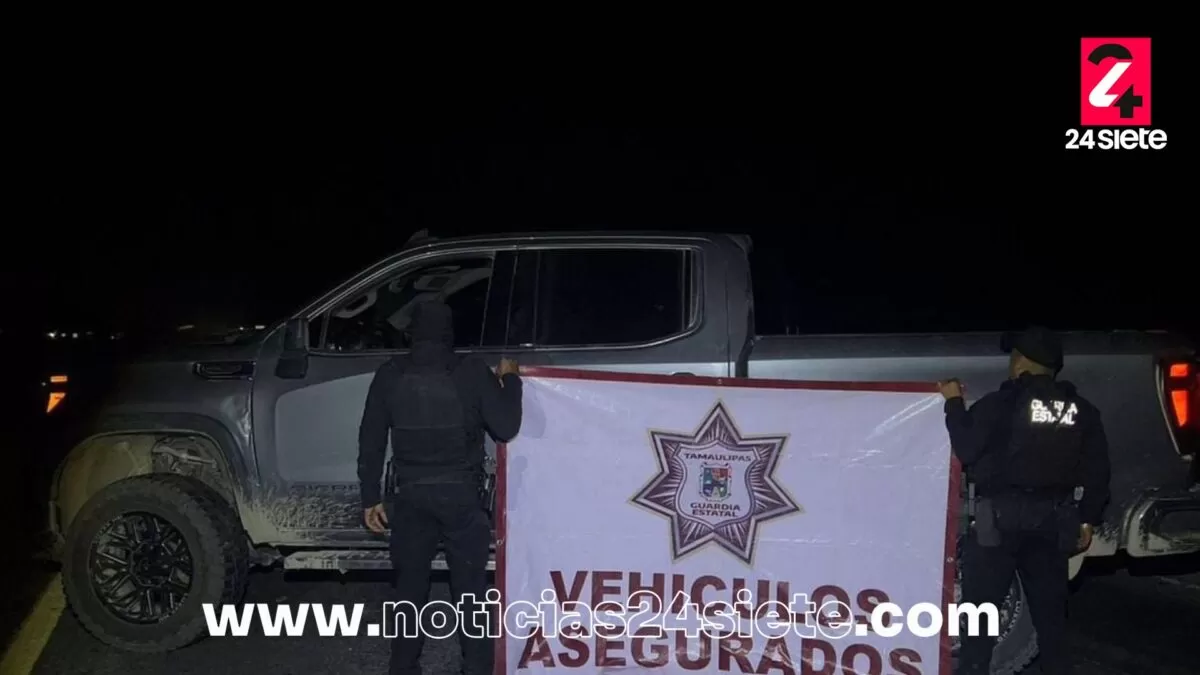 Aseguran camioneta robada con armamento en Reynosa