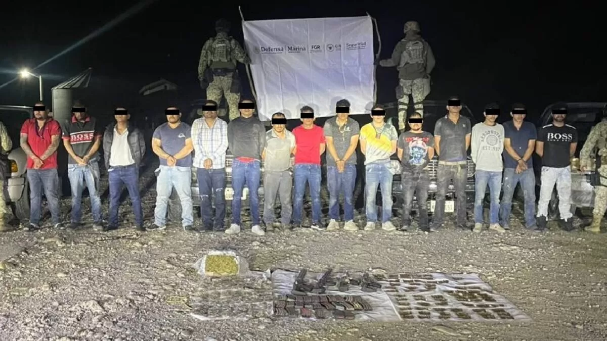 Cae grupo armado con drogas y armas en Tamaulipas