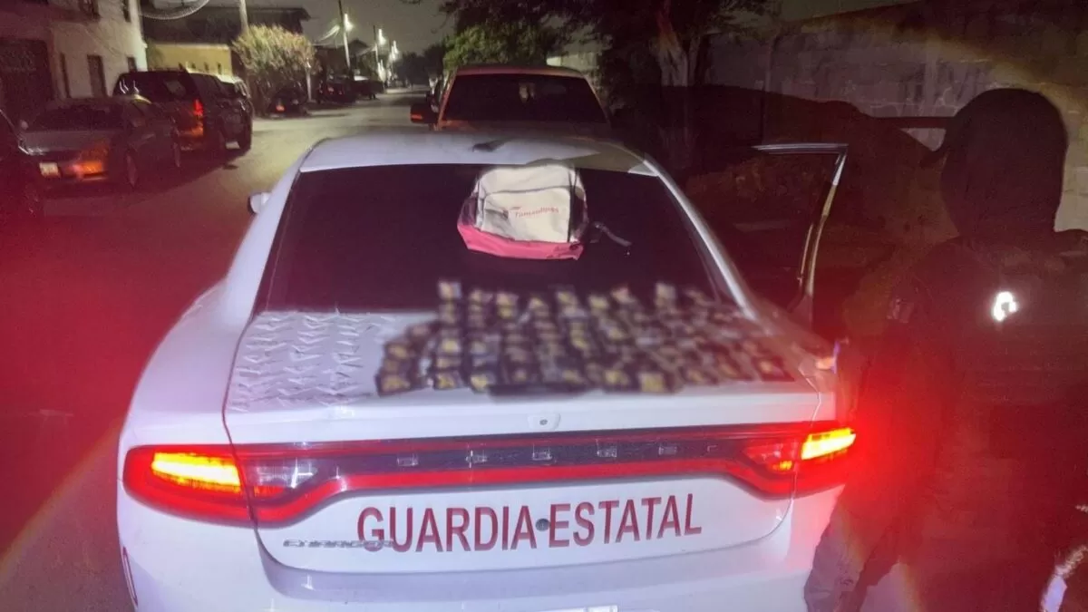 Aseguran más de 100 bolsas con droga en Matamoros