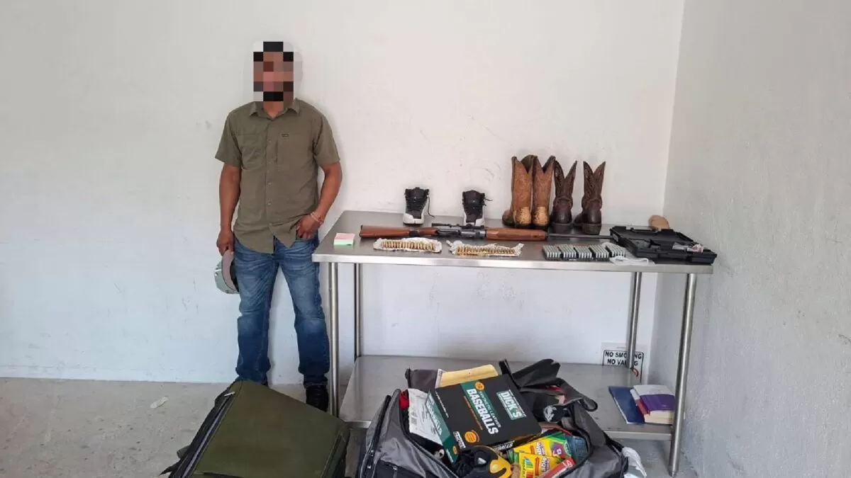 Vinculan a hombre que intentaba pasar armamento por Matamoros