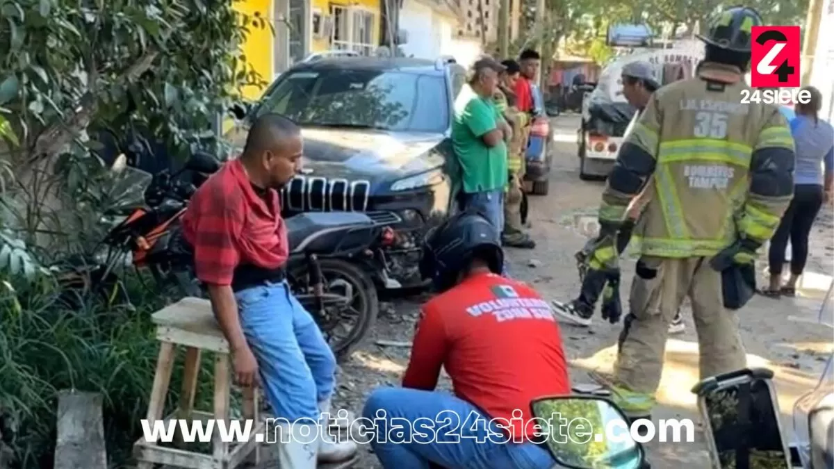 Explosión por tanque de gas alarma a vecinos en Tampico