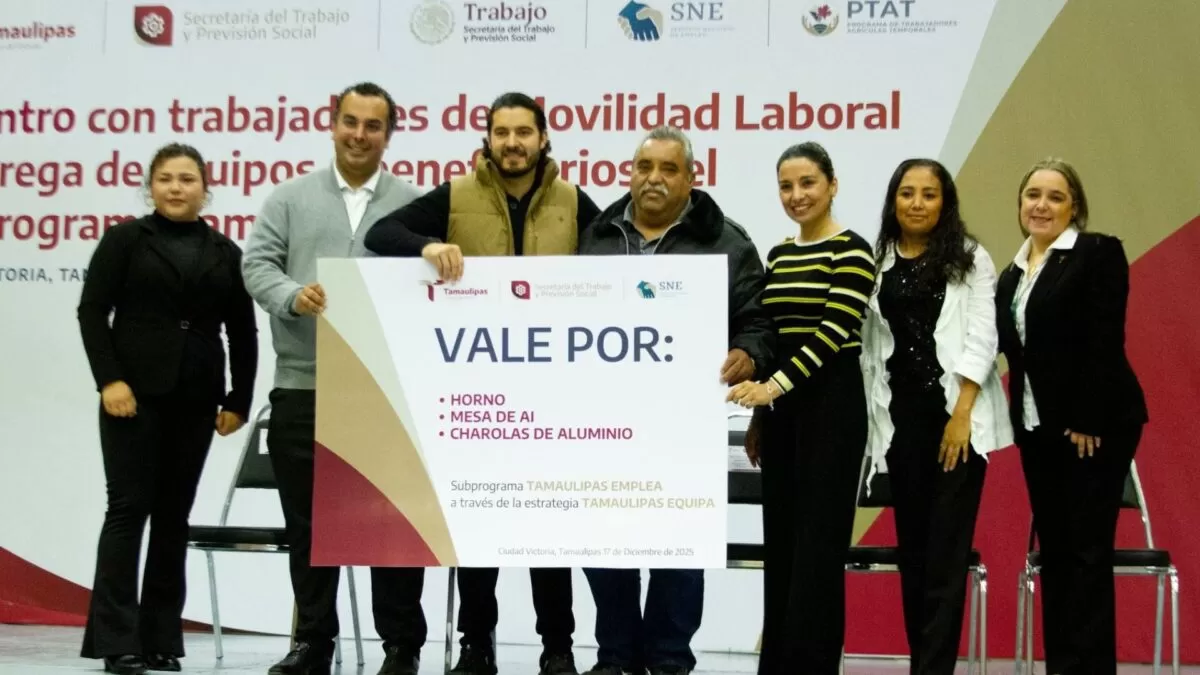 Illoldi encabeza entrega de equipos a trabajadores de Tamaulipas