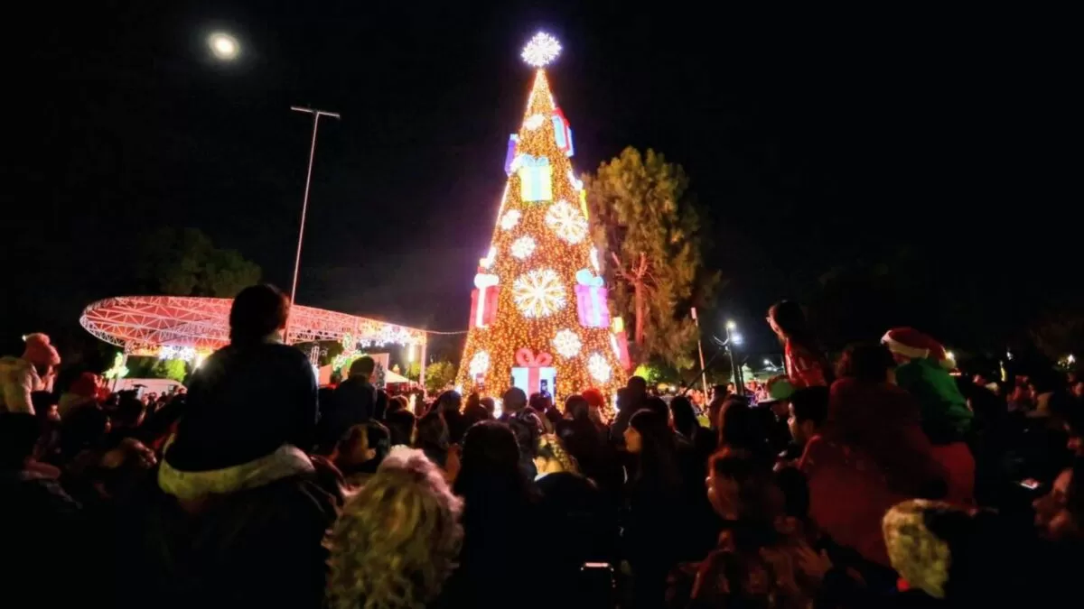 Más de 25 mil familias disfrutan el encendido del Pino Navideño en Nuevo Laredo