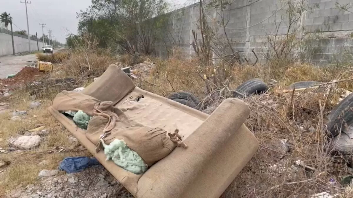 Tiradero clandestino pone en riesgo a vecinos de El Oasis en Reynosa