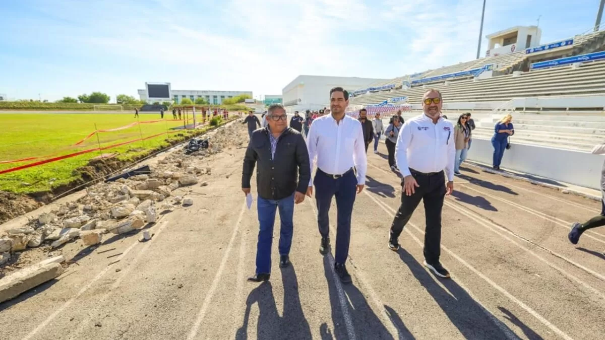 Avanza restauración de Pista Olímpica de atletismo en Reynosa