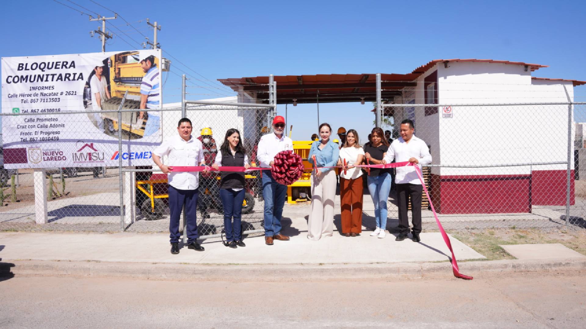 Inaugura Carmen Lilia Canturosas bloquera comunitaria que producirá 150 mil piezas al año para construir casas dignas
