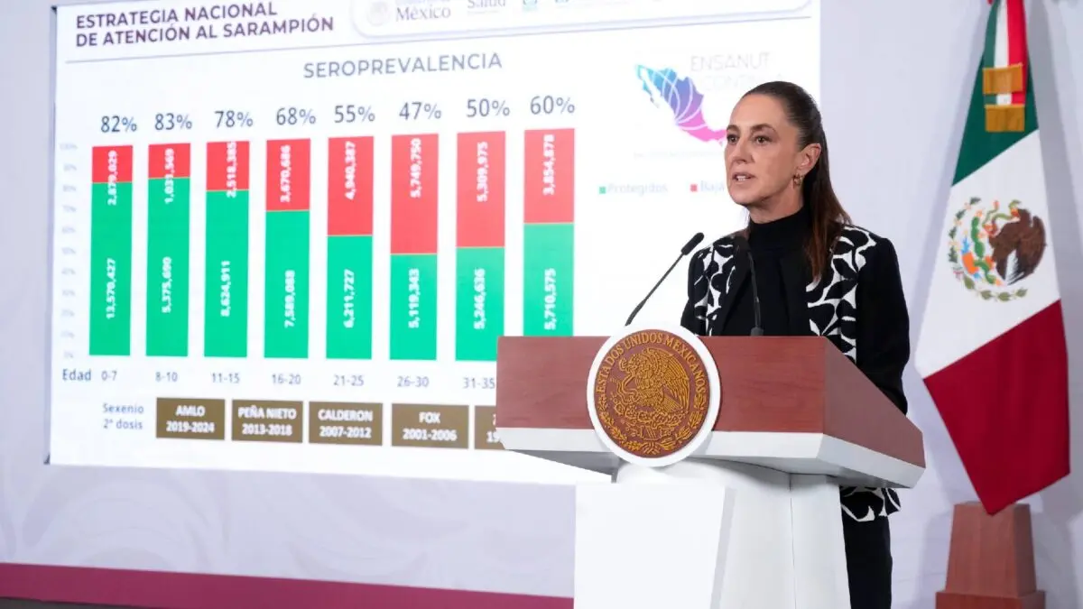 Sheinbaum llama a la calma ante casos de sarampión en México