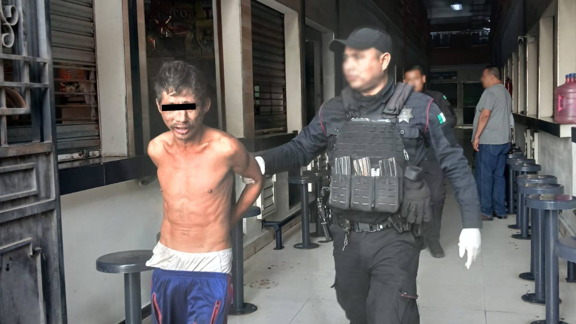 Detienen a sujeto tras intento de robo en mercado de Tampico