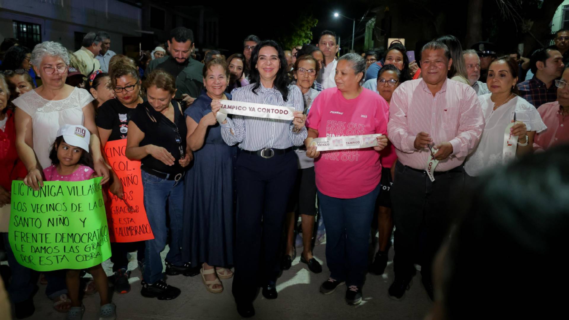 Mónica Villarreal responde a demanda con nueva pavimentación en Tampico