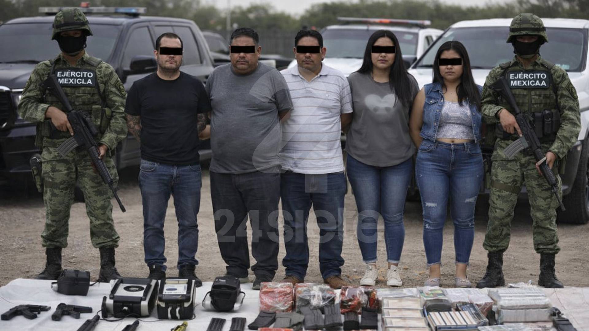 Detienen a cinco y aseguran arsenal en Nuevo Laredo