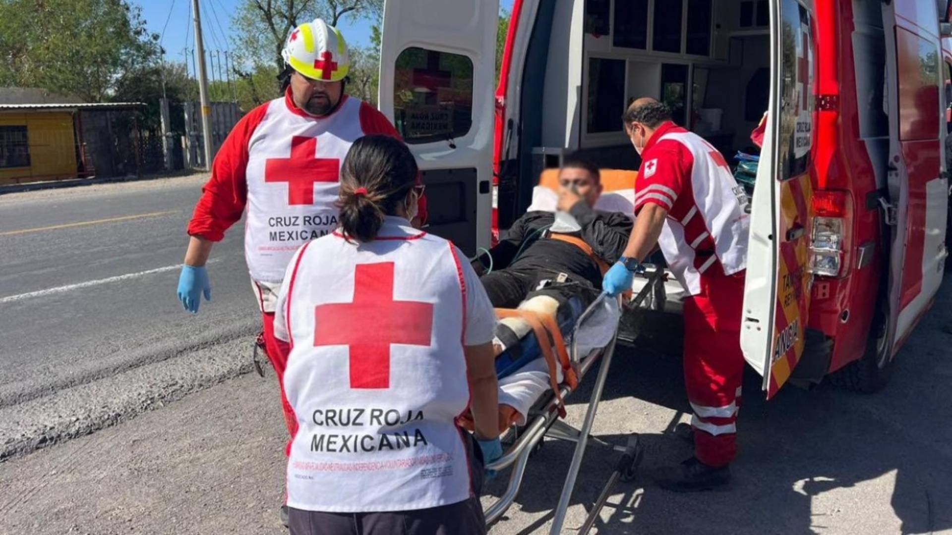 Motociclista resulta lesionado tras choque con unidad del Ejército en Reynosa