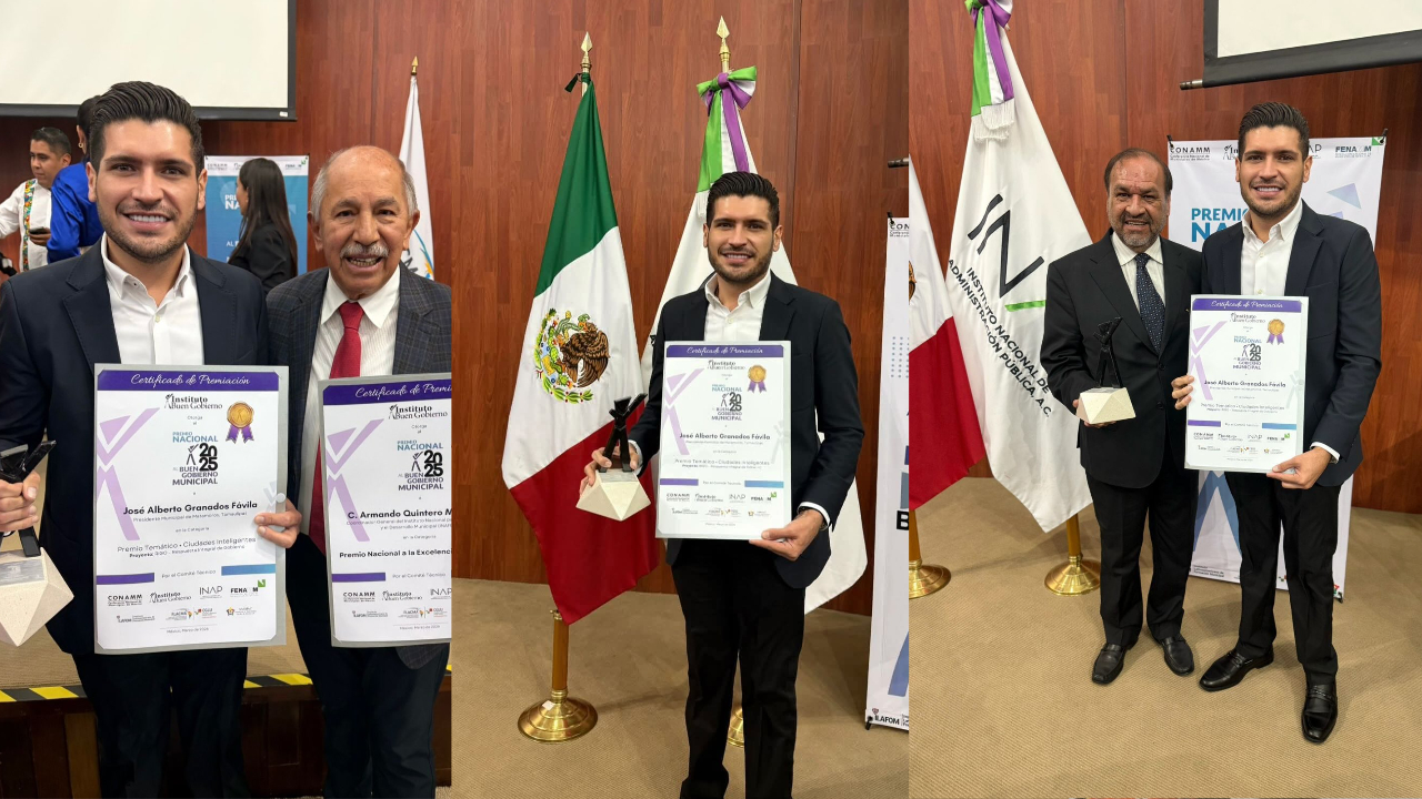 Beto Granados recibe el Premio Nacional al Buen Gobierno 2025 en la modalidad de Ciudades Inteligentes