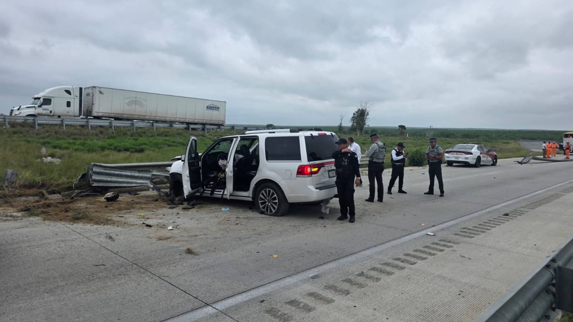 Choque deja un lesionado en la carretera Monterrey – Laredo