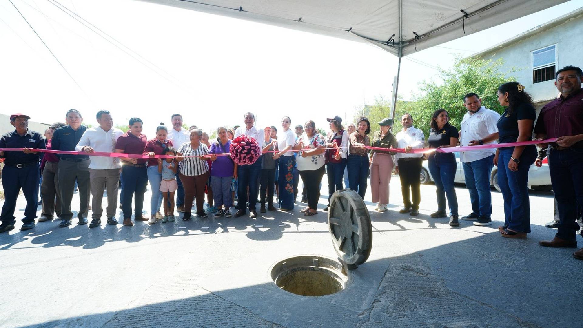 Entrega alcaldesa Carmen Lilia Canturosas obras de infraestructura hidráulica  y sanitaria