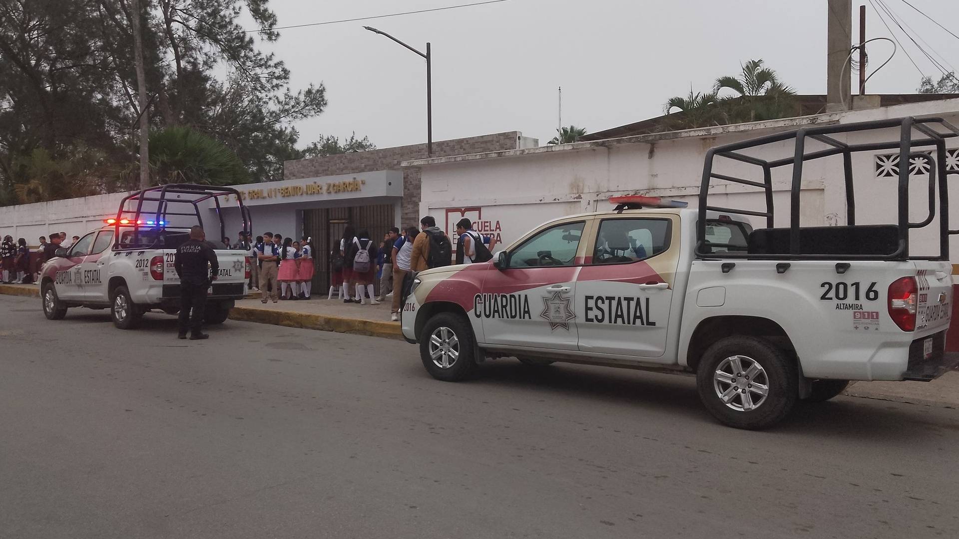 Ante amenazas de tiroteo refuerzan seguridad en escuelas de Tamaulipas